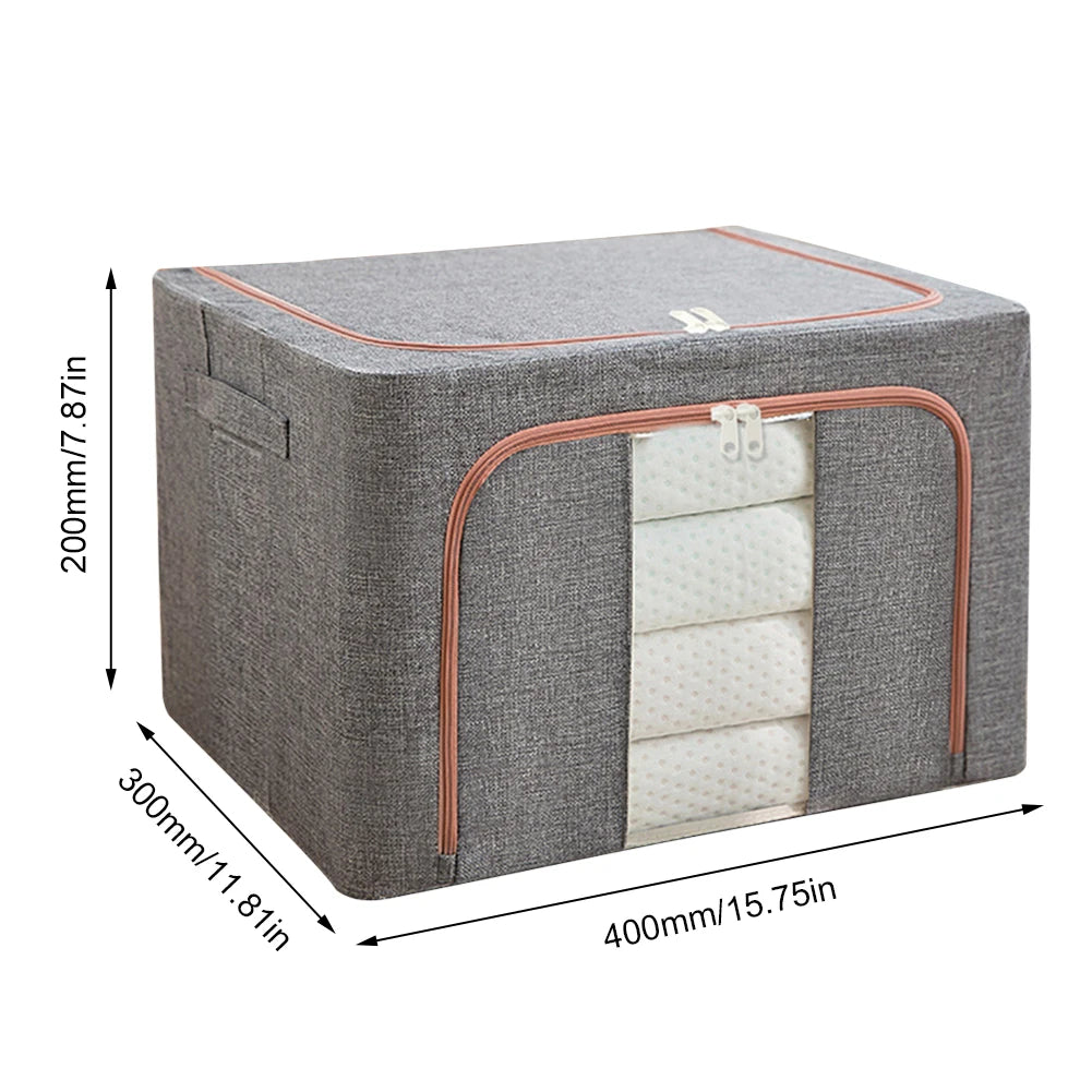 Stackable Foldable Clothes Storage Box with Zipper