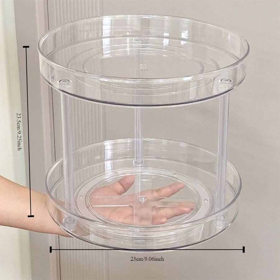 Acrylic makeup rotating storage organizer