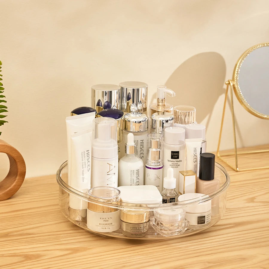 Acrylic makeup rotating storage organizer