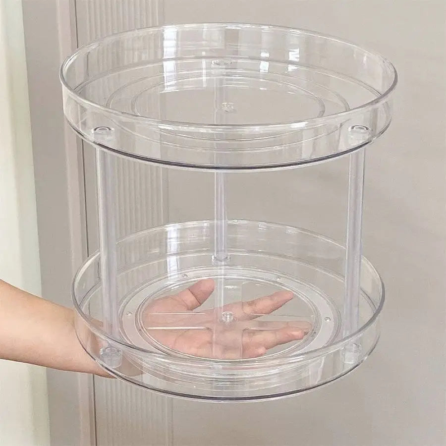 Acrylic makeup rotating storage organizer