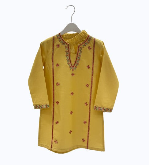 Yellow Embroidered 2-Piece Set